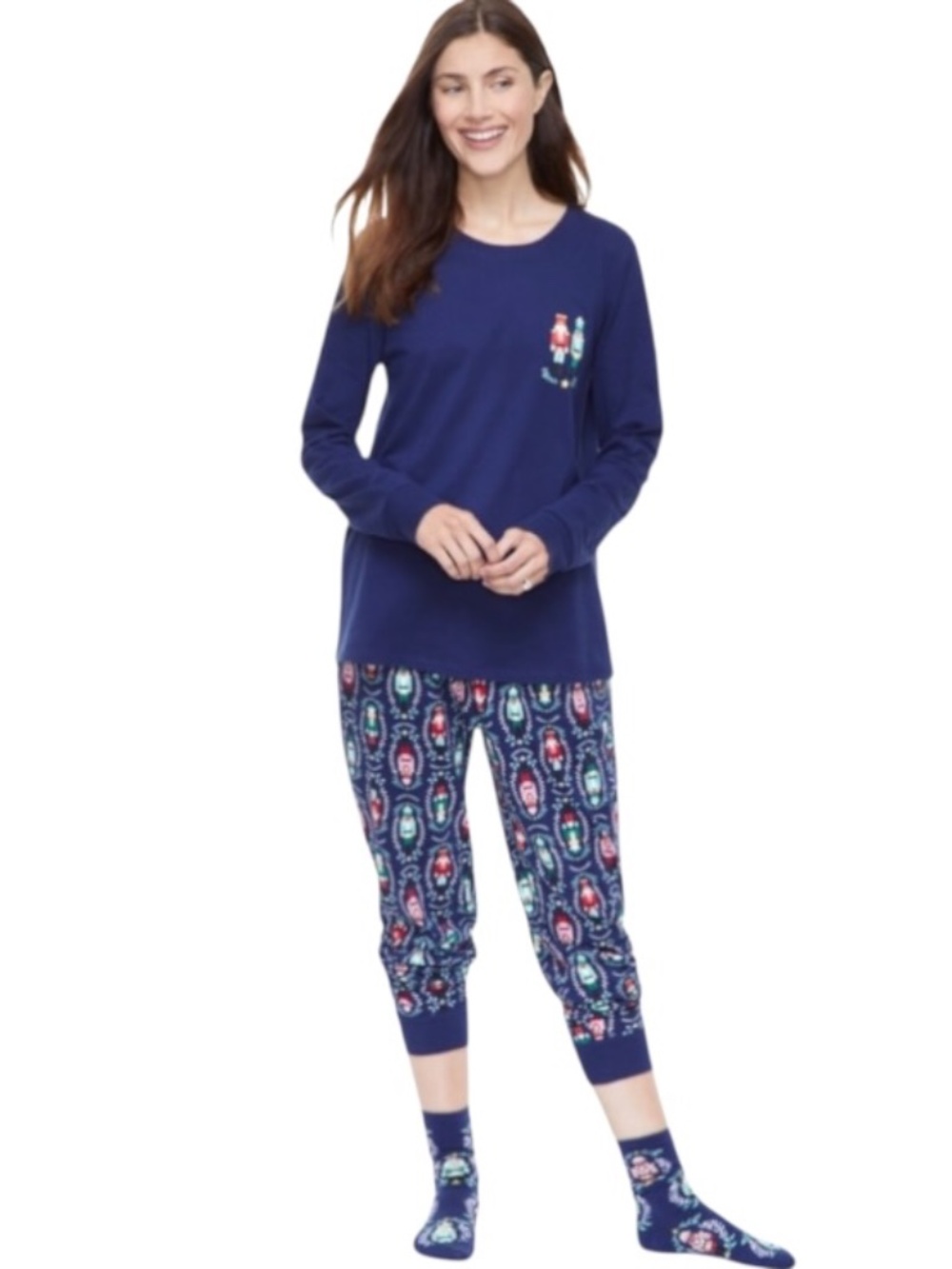 Holiday Lane Women S Nutcracker Mix It Cotton Matching Family Pajamas Set S -NWT